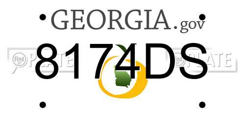 8174DS Georgia License Plate