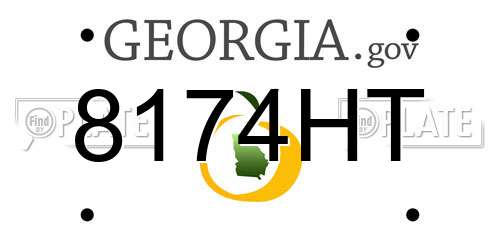 8174HT Georgia License Plate