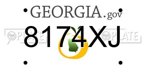 8174XJ Georgia License Plate
