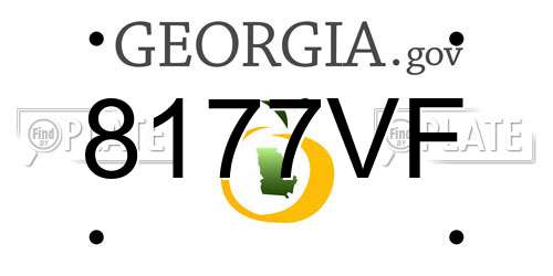 8177VF Georgia License Plate