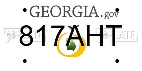 817AHT Georgia License Plate