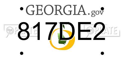 817DE2 Georgia License Plate