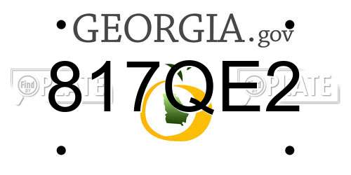 817QE2 Georgia License Plate