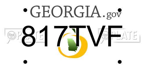 817TVF Georgia License Plate