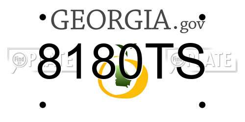 8180TS Georgia License Plate