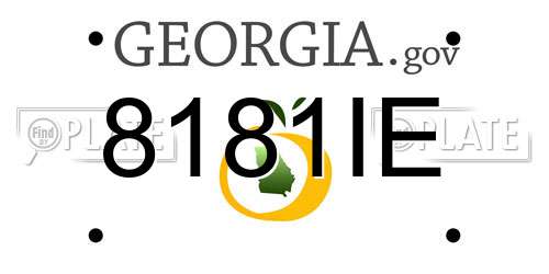 8181IE Georgia License Plate