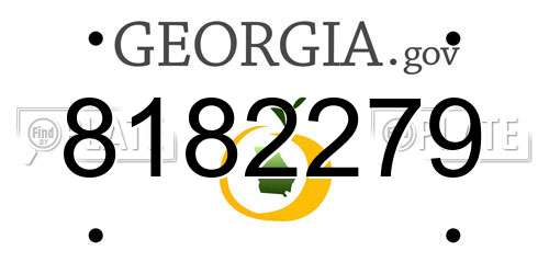 8182279 Georgia License Plate