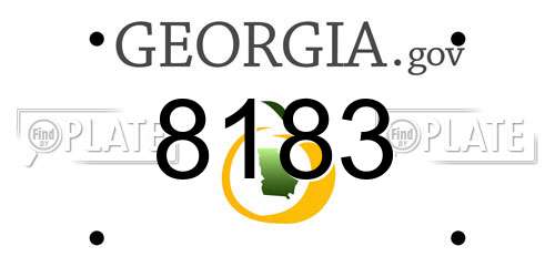 8183 Georgia License Plate