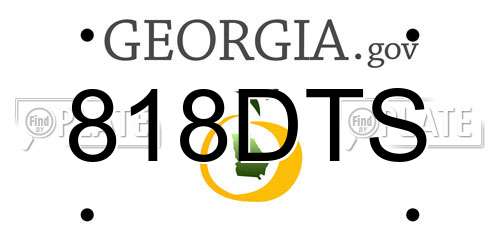 818DTS Georgia License Plate