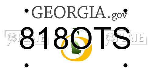 818OTS Georgia License Plate