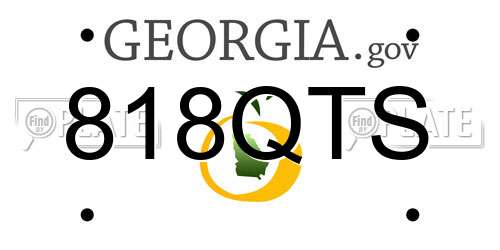 818QTS Georgia License Plate