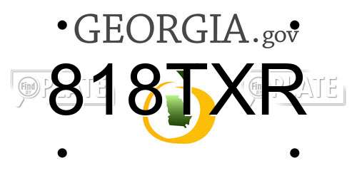 818TXR Georgia License Plate