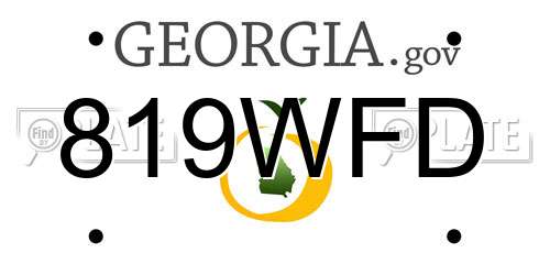 819WFD Georgia License Plate