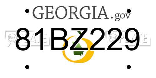 81BZ229 Georgia License Plate