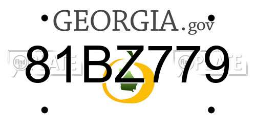 81BZ779 Georgia License Plate