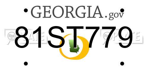 81ST779 Georgia License Plate