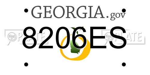 8206ES Georgia License Plate