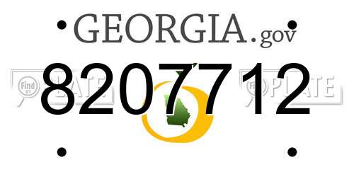 8207712 Georgia License Plate