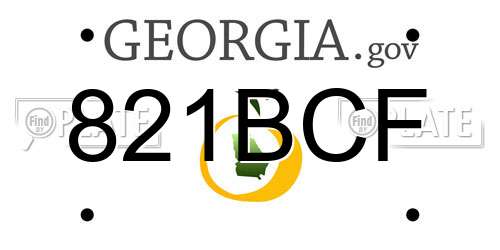 821BCF Georgia License Plate