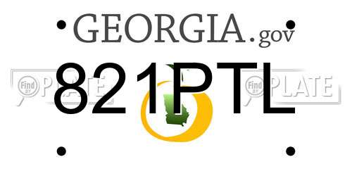 821PTL Georgia License Plate