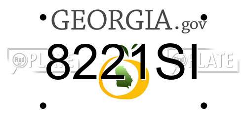 8221SI Georgia License Plate
