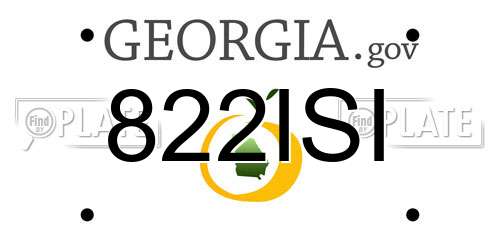 822ISI Georgia License Plate