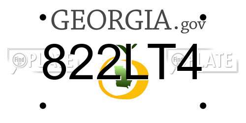 822LT4 Georgia License Plate