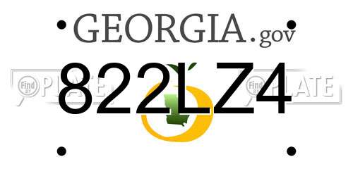 822LZ4 Georgia License Plate