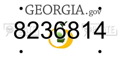 8236814 Georgia License Plate