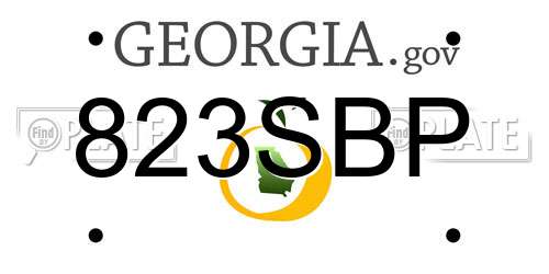 823SBP Georgia License Plate