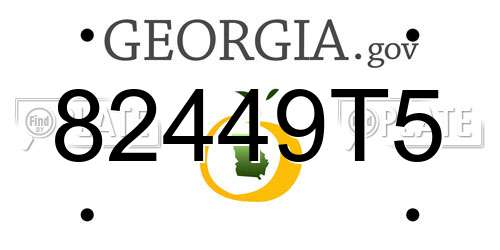 82449T5 Georgia License Plate