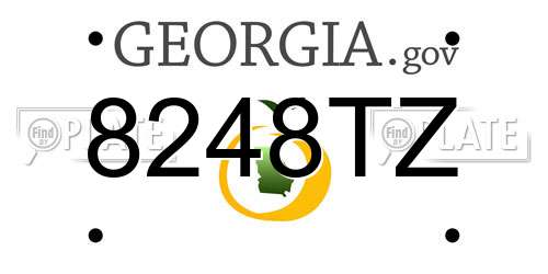 8248TZ Georgia License Plate
