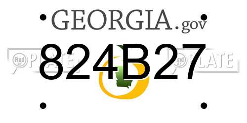 824B27 Georgia License Plate