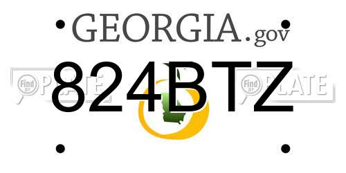 824BTZ Georgia License Plate
