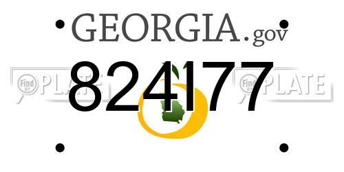 824I77 Georgia License Plate