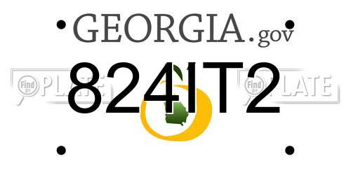 824IT2 Georgia License Plate