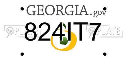 824IT7 Georgia License Plate
