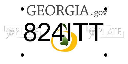 824ITT Georgia License Plate