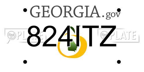 824ITZ Georgia License Plate