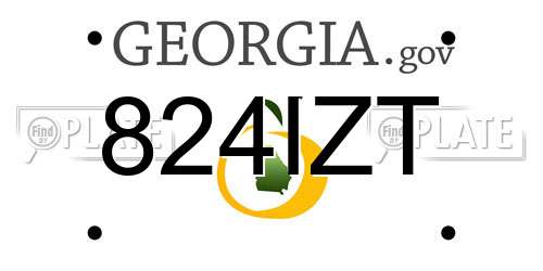 824IZT Georgia License Plate