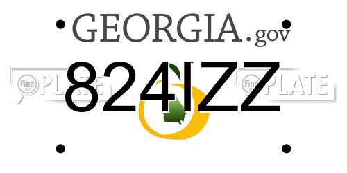 824IZZ Georgia License Plate