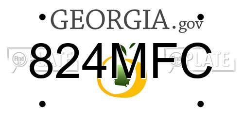 824MFC Georgia License Plate