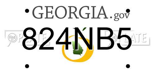 824NB5 Georgia License Plate