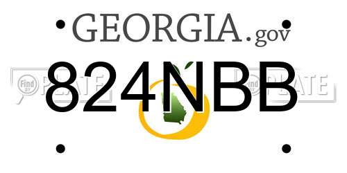 824NBB Georgia License Plate