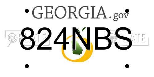 824NBS Georgia License Plate