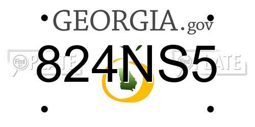 824NS5 Georgia License Plate