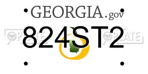 824ST2 Georgia License Plate