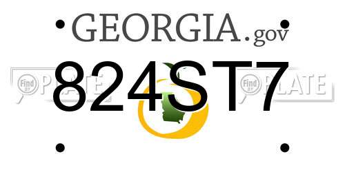 824ST7 Georgia License Plate