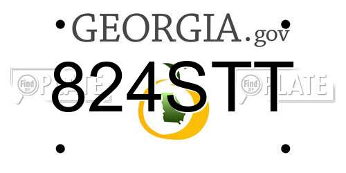 824STT Georgia License Plate