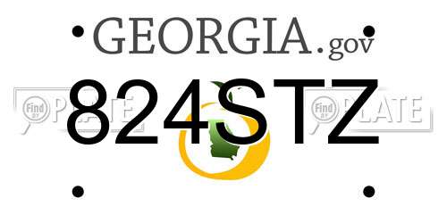 824STZ Georgia License Plate